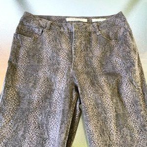 Snakeskin print Lexington Straight jeans by Jones New York